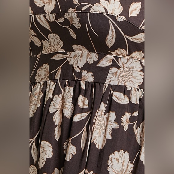 AMALIE THE LABEL Size 4 KAI DOUBLE TIE BACK MIDI DRESS IN SAHARA PRINT New!! - Picture 4 of 9